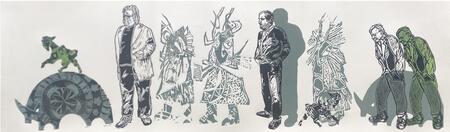 OTO VOGRIN, povorka se vrača domov ..., 30x100cm